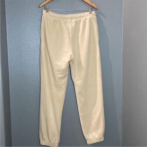 Cream NIA Fleece Sweatpants Joggers Size M Cozy - Picture 2 of 6